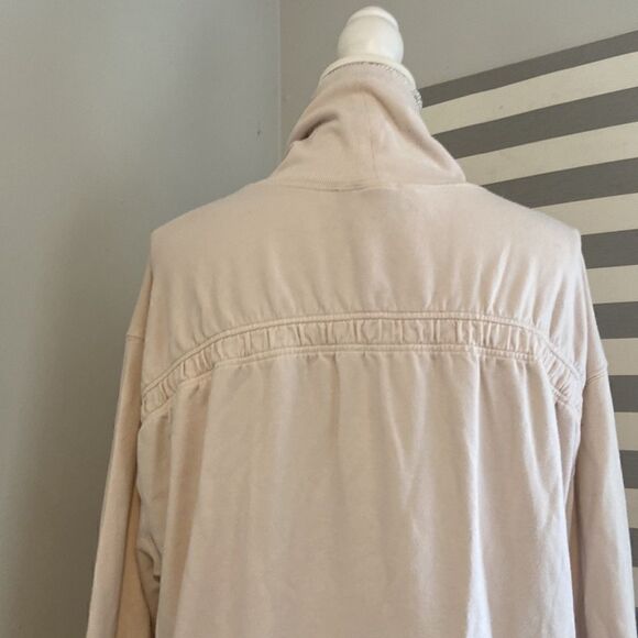 Athleta Oatmeal Balance Cinch Turtleneck Sweatshirt Size Large - Picture 7 of 10